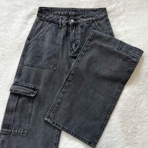 Women's Black Cargo Jeans